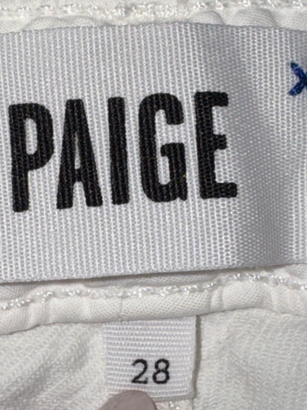 PAIGE Jax Bermuda Shorts White Size 28 Mid Rise Stretch Denim - Picture 5 of 5